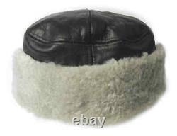B-2 Flying Cap Usaaf Hiver Ww2 B2 Us Army Air Forces Leather Sheepskin Hat Wwii
