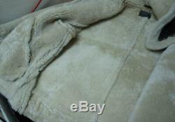 B-3 Aviation Air Force Us Veste En Peau De Mouton En Peau De Mouton Façon Shearling Taille Large! 1a1