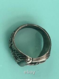 Bague en argent des Forces Aériennes de l'Armée Américaine de la Seconde Guerre mondiale, aile d'hélice USAAF, taille 8.5