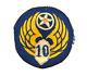 Belle Authentic Ww2 10th Army Air Force Cbi Theater Fait Uniforme Patch