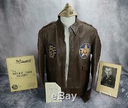 Blouson Aviateur En Cuir A2 De L'us Army Air Force Corp.