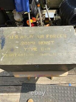 Boîte en bois de type C-3 pour la sangle de bombe de l'US Army Air Forces de la Seconde Guerre mondiale