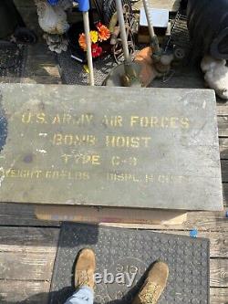 Boîte en bois de type C-3 pour la sangle de bombe de l'US Army Air Forces de la Seconde Guerre mondiale