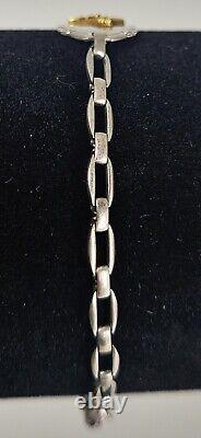 Bracelet d'identification pilote en argent sterling vintage avec ailes en or, Forces aériennes de l'armée américaine de la Seconde Guerre mondiale