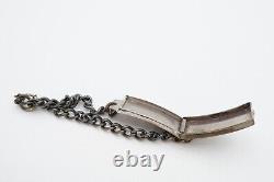 Bracelet en argent sterling US Army Air Force de la Seconde Guerre mondiale avec fermoir 7,5 - Étiquette médaillon