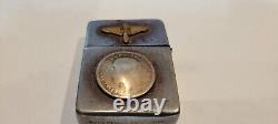 Briquet Zippo de la Seconde Guerre mondiale des années 1940 US Army Air Forces Black Crackle 4 barrel 14 Hole