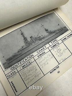 Cahier de reconnaissance des navires de l'école préparatoire de l'armée de l'air américaine de la Seconde Guerre mondiale en 1942