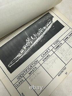 Cahier de reconnaissance des navires de l'école préparatoire de l'armée de l'air américaine de la Seconde Guerre mondiale en 1942