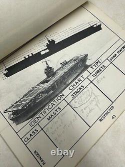 Cahier de reconnaissance des navires de l'école préparatoire de l'armée de l'air américaine de la Seconde Guerre mondiale en 1942