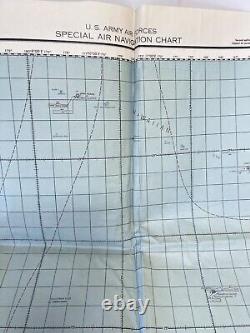 Carte de navigation aérienne spéciale de l'US Army Air Forces de 1944 des îles hawaïennes aux Fidji