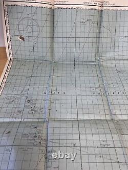 Carte de navigation aérienne spéciale de l'US Army Air Forces de 1944 des îles hawaïennes aux Fidji
