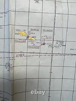 Carte de navigation aérienne spéciale de l'US Army Air Forces de 1944 des îles hawaïennes aux Fidji