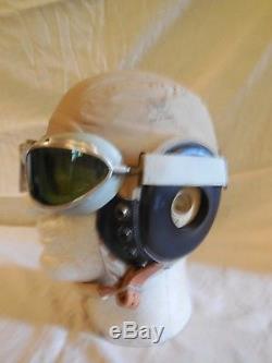 Casque Bates Avec Lunettes De Protection An-6520, Vol An-h-15 Du Pilote Aaf De La 2e Guerre Mondiale