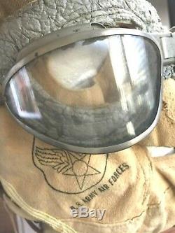 Casque D'été Ww2 Type A9 De L'armée De L'air Américaine / An6530 Combo / Masque Facial