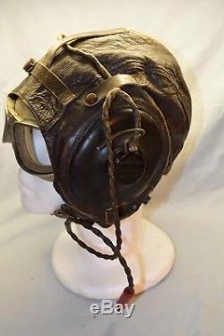 Casque En Cuir An 6530 Pour Casque De Vol An-1130 De Perfect De La 2e Guerre Mondiale