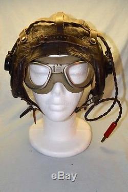 Casque En Cuir An 6530 Pour Casque De Vol An-1130 De Perfect De La 2e Guerre Mondiale