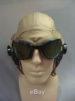 Casque Et Lunettes De Protection Bates, Pilote De L'armée De L'air De La Seconde Guerre Mondiale, Vol Aaf An-h-15