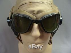 Casque Et Lunettes De Protection Bates, Pilote De L'armée De L'air De La Seconde Guerre Mondiale, Vol Aaf An-h-15