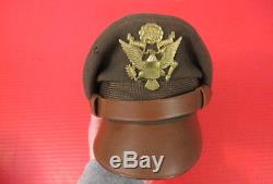Casque Ou Chapeau De Broyeur D'officier De L'armée De L'air De L'armée De L'air Des États-unis Pendant La Seconde Guerre Mondiale Taille 7 Original