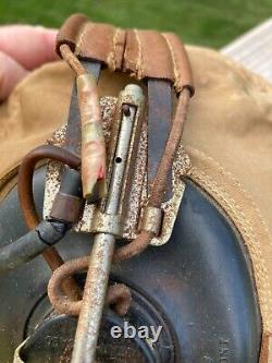 Casque de pilote d'été AN-H-15 des Forces aériennes de l'armée des États-Unis RARE HEADSET