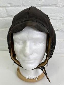 Casque de vol en cuir A-11 pour les pilotes originaux de l'armée de l'air de l'US Army pendant la Seconde Guerre mondiale