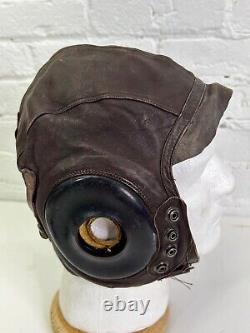 Casque de vol en cuir A-11 pour les pilotes originaux de l'armée de l'air de l'US Army pendant la Seconde Guerre mondiale