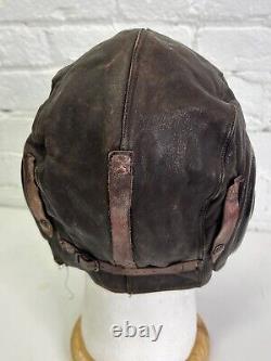 Casque de vol en cuir A-11 pour les pilotes originaux de l'armée de l'air de l'US Army pendant la Seconde Guerre mondiale