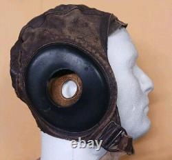 Casque de vol en cuir Type A-11 Spécification 3189 des Forces aériennes de l'Armée américaine de la Seconde Guerre mondiale Taille Petite