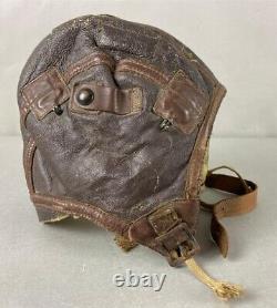 Casque de vol en cuir d'hiver B-6 des Forces aériennes de l'armée américaine de la Seconde Guerre mondiale taille petite