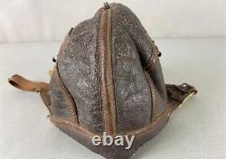 Casque de vol en cuir d'hiver B-6 des Forces aériennes de l'armée américaine de la Seconde Guerre mondiale taille petite