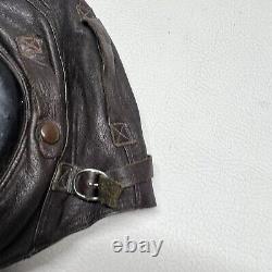 Casque de vol en cuir de l'armée de l'air américaine de la Seconde Guerre mondiale, modèle A-11, taille 3189, moyen.