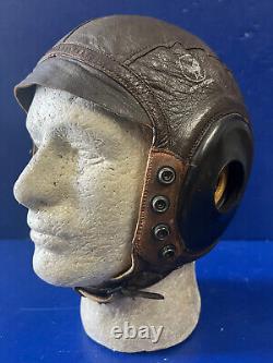 Casque de vol en cuir de type A-11 du pilote des Forces aériennes de l'armée