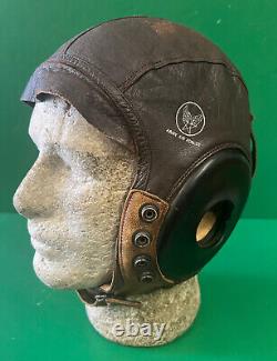 Casque de vol en cuir de type A-11 du pilote des Forces aériennes de l'armée