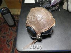 Casque de vol en cuir de type A-11 du pilote des forces aériennes de l'armée