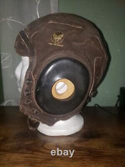 Casque de vol en cuir de type A-11 pour pilote des Forces aériennes de l'armée - extra large