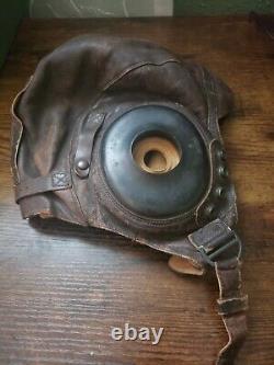 Casque de vol en cuir de type A-11 pour pilote des Forces aériennes de l'armée - extra large