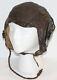 Casque De Vol En Cuir Original De L'usaaf Army Air Force A-11 + Casque Anb-h-1