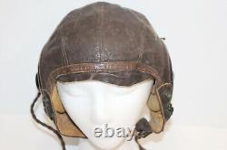 Casque de vol en cuir original de l'USAAF Army Air Force A-11 + casque ANB-H-1