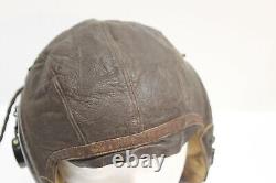 Casque de vol en cuir original de l'USAAF Army Air Force A-11 + casque ANB-H-1