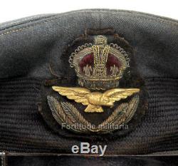 Casquette De La Royal Air Force Britannique Army Raf Ww2 (matériel Original)