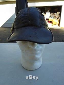 Casquette Pour Mécanicien En Peau De Mouton / Cuir B-2 De L'armée De Terre Américaine Ww2, Taille 7