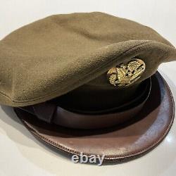 Casquette de pilote Crusher pour hommes du rang NCO de l'US Army Air Force de la Seconde Guerre mondiale, taille 6 7/8