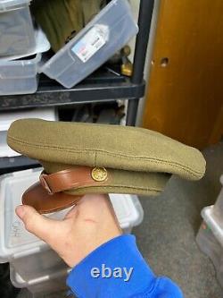 Casquette de pilote d'écraseur de l'armée de l'air de l'US Army Air Force AAC de la Seconde Guerre mondiale - 7 1/8ème