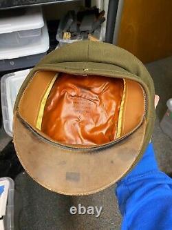 Casquette de pilote d'écraseur de l'armée de l'air de l'US Army Air Force AAC de la Seconde Guerre mondiale - 7 1/8ème