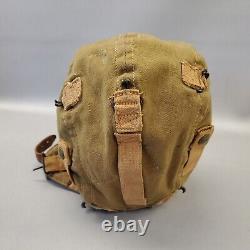 Casquette de vol en toile de coton d'origine de la Seconde Guerre mondiale de l'US ARMY AIR FORCE de type A-9