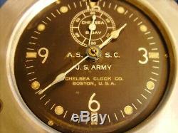 Chelsea Ww1 Horloge U. S. A. Armée S. S. C. Aviation Section Signal Corps Avant Air Force