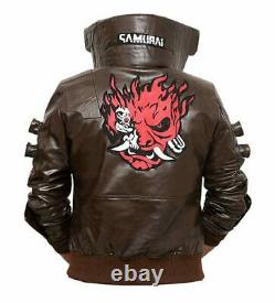 Cyberpunk Jacket Samurai Gaming Bomber Leather Jacket
