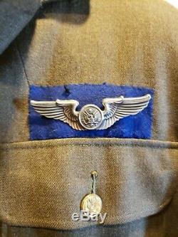 Deuxième Guerre 8e Armée Armée De L'air Blue Back Wing Uniforme Avec La Recherche