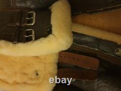 Eastman B3 U.s. Army Air Force Sheepskin Leather Aviator Flying Jacket Taille 42