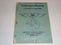 École de cartographie Trimetrogon Phototopography de l'armée de l'air 1943 Livre restreint